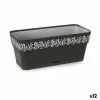 Kukkalaatikko Stefanplast Gaia Antrasiitinharmaa Muovinen 13,3 x 12,3 x 29,3 cm (12 osaa)