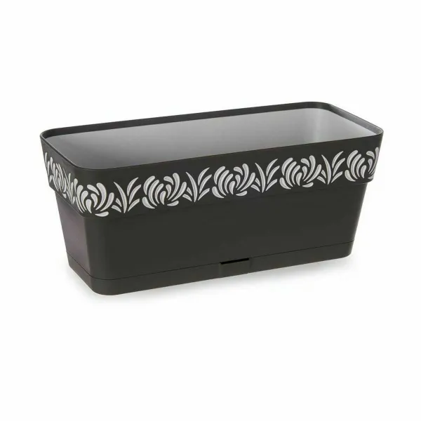 Kukkalaatikko Stefanplast Gaia Antrasiitinharmaa Muovinen 13,3 x 12,3 x 29,3 cm (12 osaa)