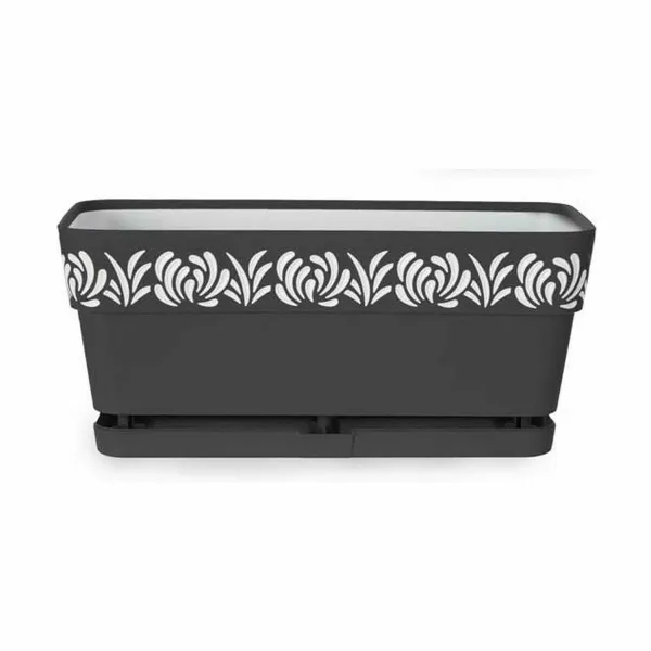 Planter Stefanplast Gaia Anthracite Plastic 13,3 x 12,3 x 29,3 cm (12 Units)