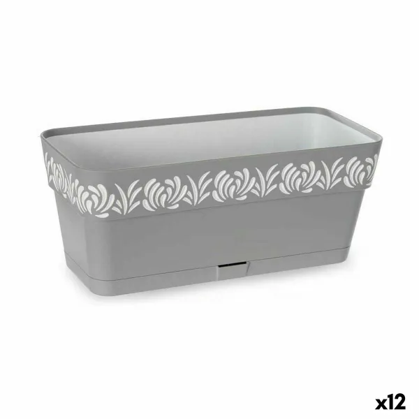 Наружный ящик для растений Stefanplast Gaia Серый Пластик 13,3 x 12,3 x 29,3 cm (12 штук)