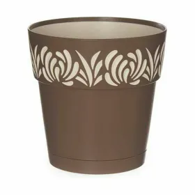 Vazonas su automatiniu drėkinimu Stefanplast Gaia Ruda Plastmasinis 15 x 15 x 15 cm (12 vnt.)