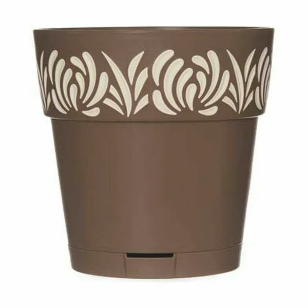 Itsekasteleva kukkaruukku Stefanplast Gaia Ruskea Muovinen 15 x 15 x 15 cm (12 osaa)
