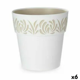 Vazonas su automatiniu drėkinimu Stefanplast Gaia Balta Plastmasinis 29 x 29 x 29 cm (6 vnt.)