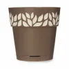 Vazonas su automatiniu drėkinimu Stefanplast Cloe Ruda Plastmasinis 15 x 15 x 15 cm (12 vnt.)