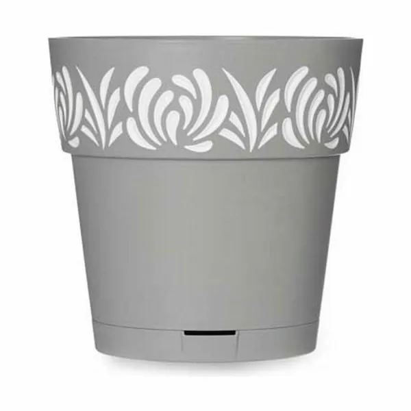 Vazonas su automatiniu drėkinimu Stefanplast Gaia Pilka Plastmasinis 19 x 19 x 19 cm (12 vnt.)