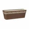 Planter Stefanplast Gaia Brown Plastic 18 x 17 x 49,5 cm 49,5 x 17 x 18 cm (12 Units)