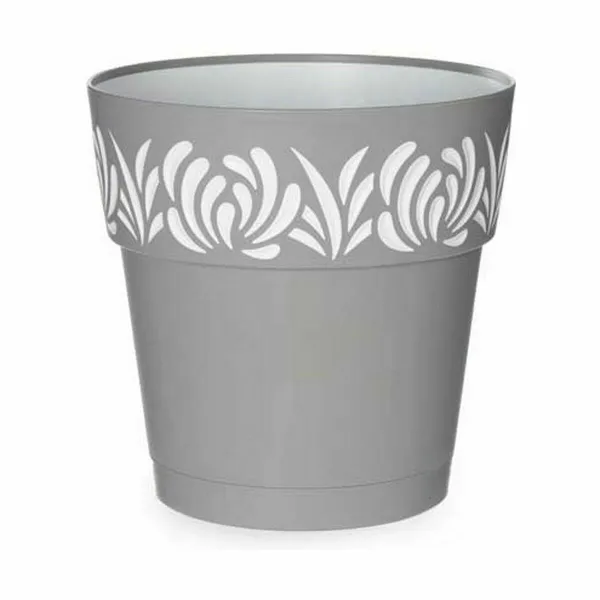 Vazonas su automatiniu drėkinimu Stefanplast Gaia Pilka Plastmasinis 25 x 25 x 25 cm (6 vnt.)