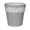 Itsekasteleva kukkaruukku Stefanplast Gaia Harmaa Muovinen 25 x 25 x 25 cm (6 osaa)