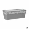 Balkona Puķu Kaste Stefanplast Gaia Pelēks Plastmasa 49,5 x 17 x 19 cm (12 gb.)