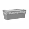 Balkona Puķu Kaste Stefanplast Gaia Pelēks Plastmasa 49,5 x 17 x 19 cm (12 gb.)