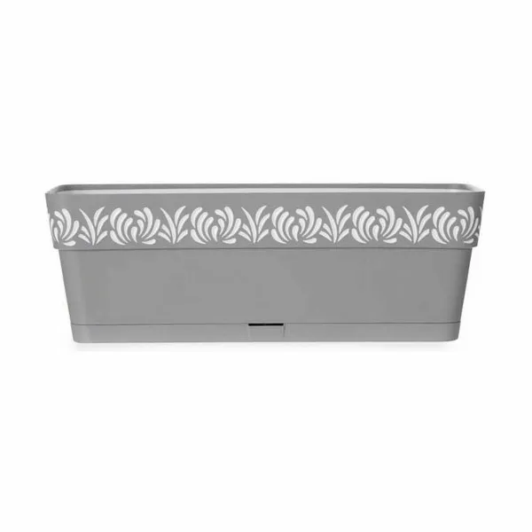 Balkona Puķu Kaste Stefanplast Gaia Pelēks Plastmasa 49,5 x 17 x 19 cm (12 gb.)