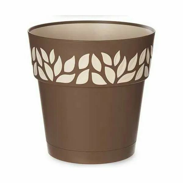 Itsekasteleva kukkaruukku Stefanplast Cloe Ruskea Muovinen 25 x 25 x 25 cm (6 osaa)