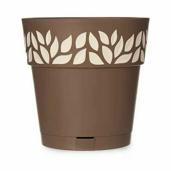 Itsekasteleva kukkaruukku Stefanplast Cloe Ruskea Muovinen 25 x 25 x 25 cm (6 osaa)