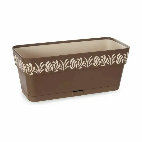 Planter Stefanplast Gaia Brown Plastic 13,3 x 12,3 x 29,3 cm (12 Units)