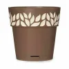 Self-watering flowerpot Stefanplast Cloe Brown Plastic 19 x 19 x 19 cm (12 Units)