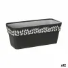 Kukkalaatikko Stefanplast Cloe Antrasiitinharmaa Muovinen 13,3 x 12,3 x 29,3 cm (12 osaa)