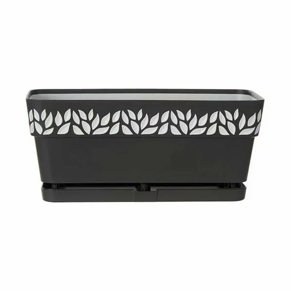 Kukkalaatikko Stefanplast Cloe Antrasiitinharmaa Muovinen 13,3 x 12,3 x 29,3 cm (12 osaa)