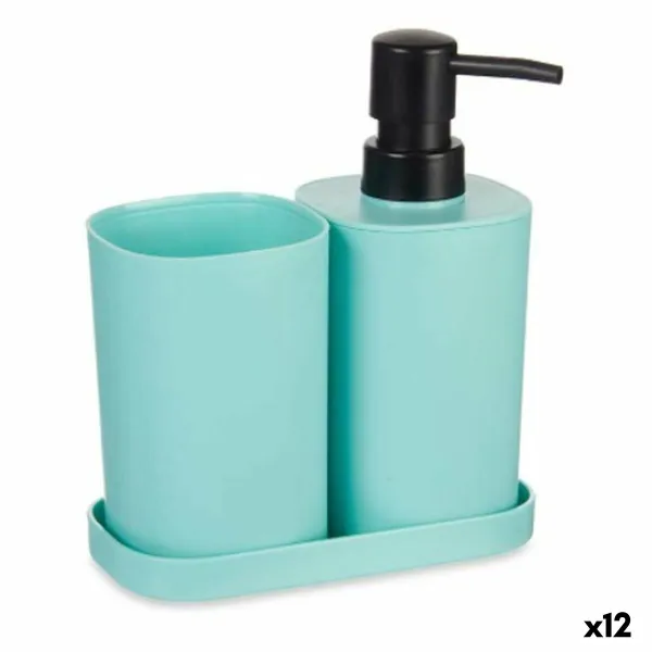 Bath Set Berilo Black Green polypropylene (12 Units)