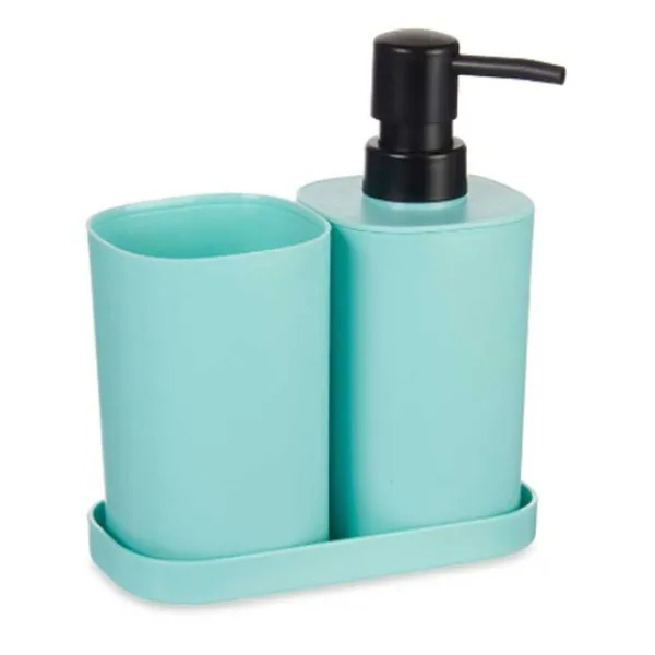 Bath Set Berilo Black Green polypropylene (12 Units)