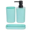 Bath Set Berilo Black Green polypropylene (12 Units)