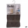 Bath towel Berilo Grey 80 % cotton 20 % Polyester 30 x 50 cm 30 x 50 x 0,2 cm 25 x 1,5 x 15 cm (12 Units)