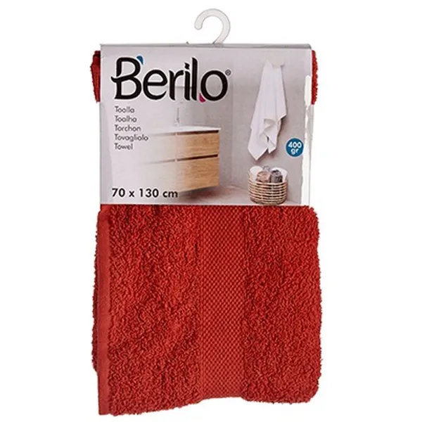 Vannas dvielis Berilo Ķieģelis 80 % kokvilnas 20 % Poliesters 70 x 130 cm (3 gb.)