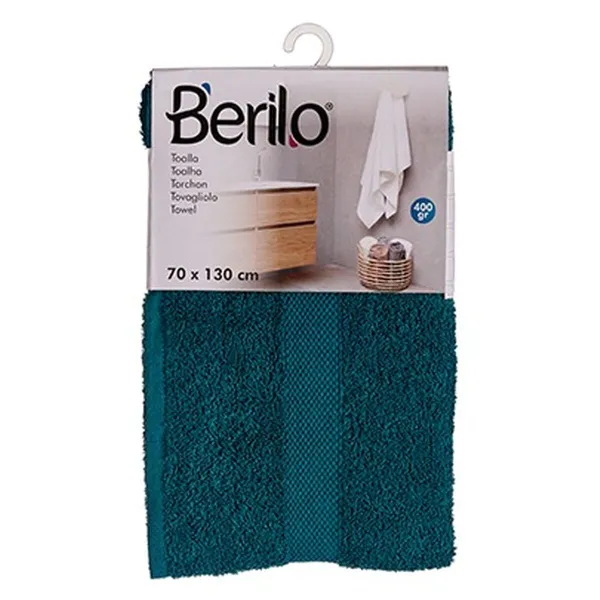 Vonios rankšluostis Berilo Mėlyna 80 % medvilnė 20 % Poliesteris 70 x 130 cm 35 x 4 x 20 cm (3 vnt.)