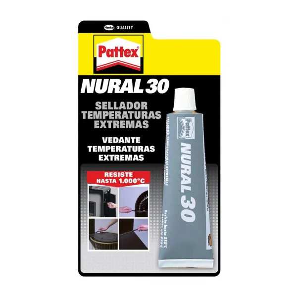 Tiivistysaine Pattex Nural 30 Harmaa 150 g Itseliimautuva Korkean lämpötilan vastus