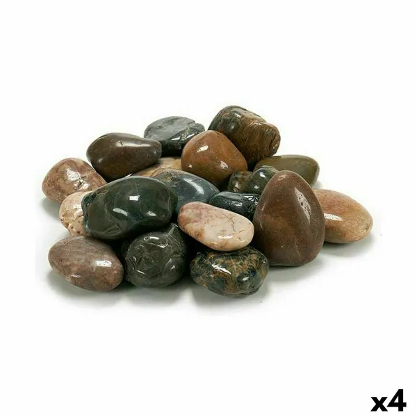 Koristeelliset kivet Ibergarden Ruskea Harmaa 3 Kg (4 osaa)
