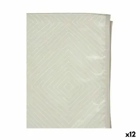 Pöytäliina Keltainen Valkoinen Beige Vahakangas Vinoneliö 140 x 140 cm (12 osaa)