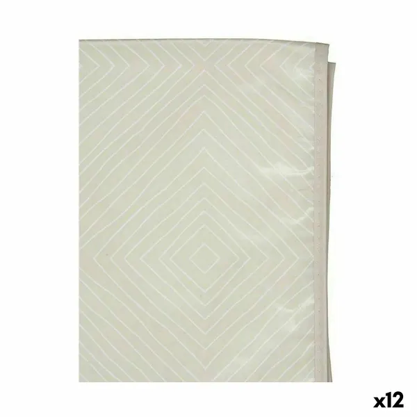 Pöytäliina Keltainen Valkoinen Beige Vahakangas Vinoneliö 140 x 140 cm (12 osaa)