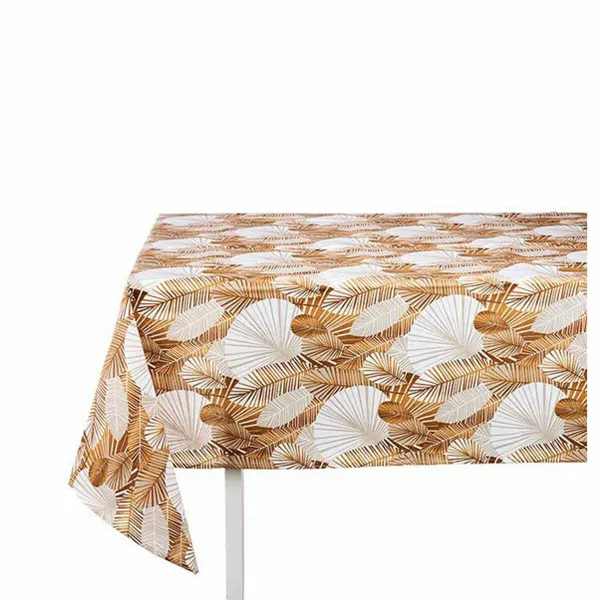 Dėmėms atspari staltiesė Kinvara Ruda Auksinis Plona drobė Apsauga nuo dėmių Paklodės 140 x 180 cm (10 vnt.)