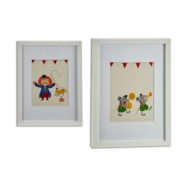 Glezna Gift Decor Balts Daudzkrāsains Koks Cirks 33 x 3 x 43 cm 32 x 42 x 3 cm (6 gb.)