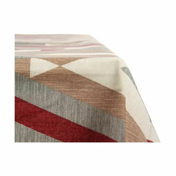Stain-proof tablecloth Kinvara Grey Maroon Thin canvas Anti-stain Stripes 140 x 180 cm (10 Units)