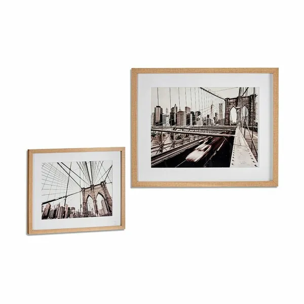 Картина Gift Decor Коричневый Деревянный Cтекло 43 x 3 x 53 cm (6 штук)
