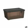 Контейнер для хранения с крышкой Stefanplast Elegance Серый Прозрачный Пластик 15 L (6 штук)