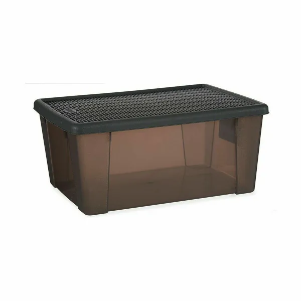Контейнер для хранения с крышкой Stefanplast Elegance Серый Прозрачный Пластик 15 L (6 штук)