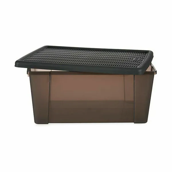 Контейнер для хранения с крышкой Stefanplast Elegance Серый Прозрачный Пластик 15 L (6 штук)