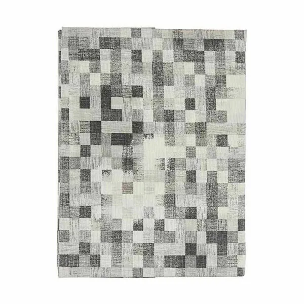Dėmėms atspari staltiesė Kinvara Pilka Plona drobė Apsauga nuo dėmių Rėmeliai 140 x 180 cm (6 vnt.)