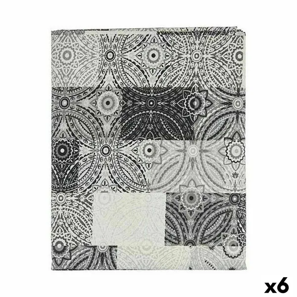 Dėmėms atspari staltiesė Kinvara Pilka Plona drobė Apsauga nuo dėmių Plytelė 140 x 180 cm (6 vnt.)