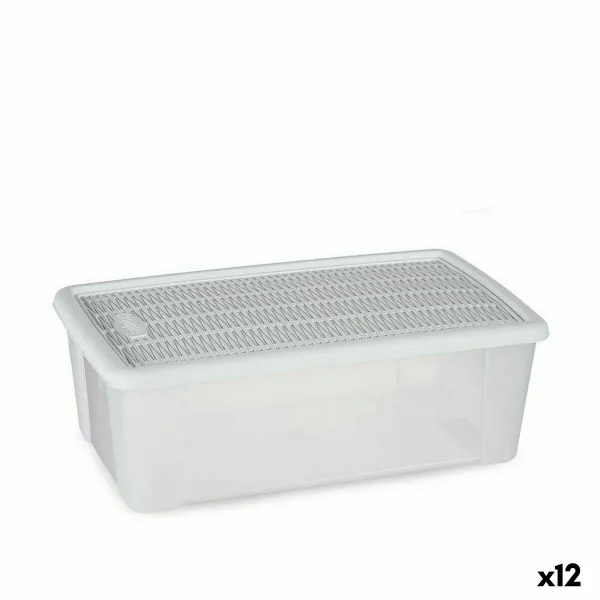 Контейнер для хранения с крышкой Stefanplast Elegance Белый Пластик 5 L (12 штук)