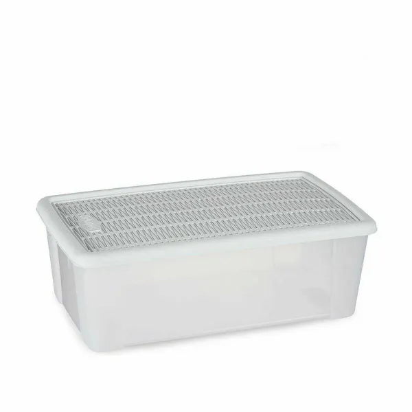 Säilytyslaatikko kannella Stefanplast Elegance Valkoinen Muovinen 5 L (12 osaa)