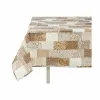 Dėmėms atspari staltiesė Kinvara Rusvai gelsva Plona drobė Apsauga nuo dėmių Plytelė 140 x 180 cm (6 vnt.)