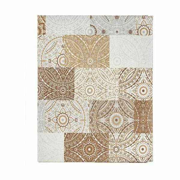 Dėmėms atspari staltiesė Kinvara Rusvai gelsva Plona drobė Apsauga nuo dėmių Plytelė 140 x 180 cm (6 vnt.)