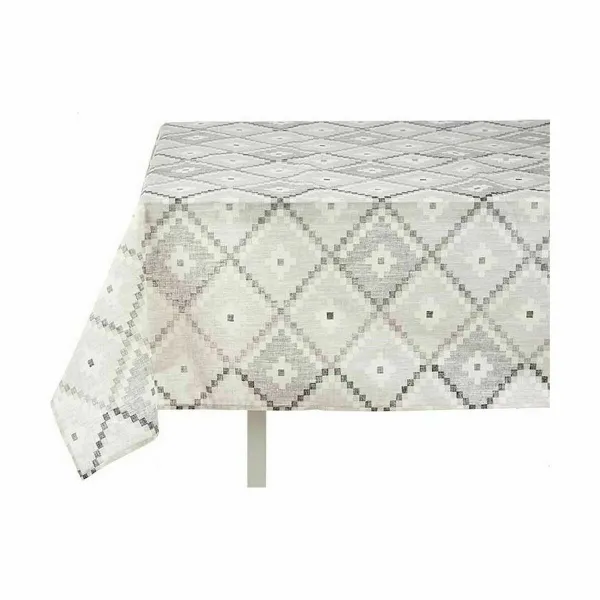 Stain-proof tablecloth Kinvara Grey Thin canvas Anti-stain Rhombus 140 x 180 cm (6 Units)