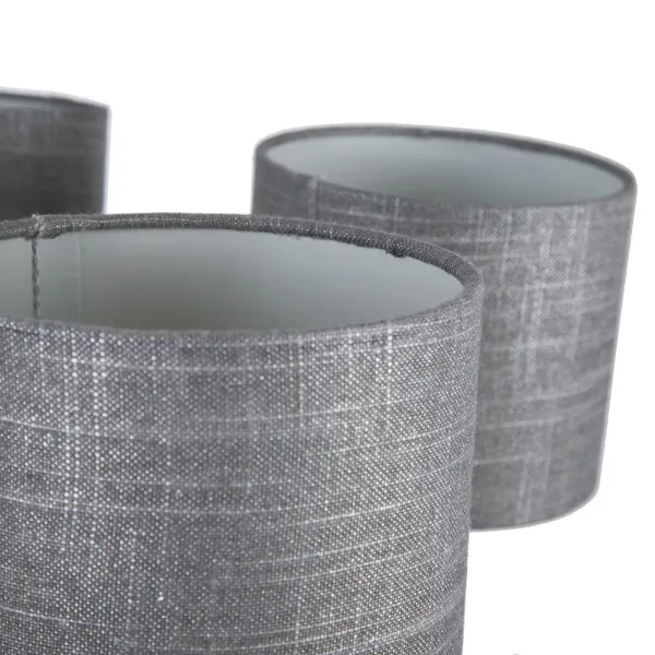 Pakabinamas apšvietimas Juoda Sidabras Linas Metalinis Geležis 220-240 V 52 x 52 x 45 cm