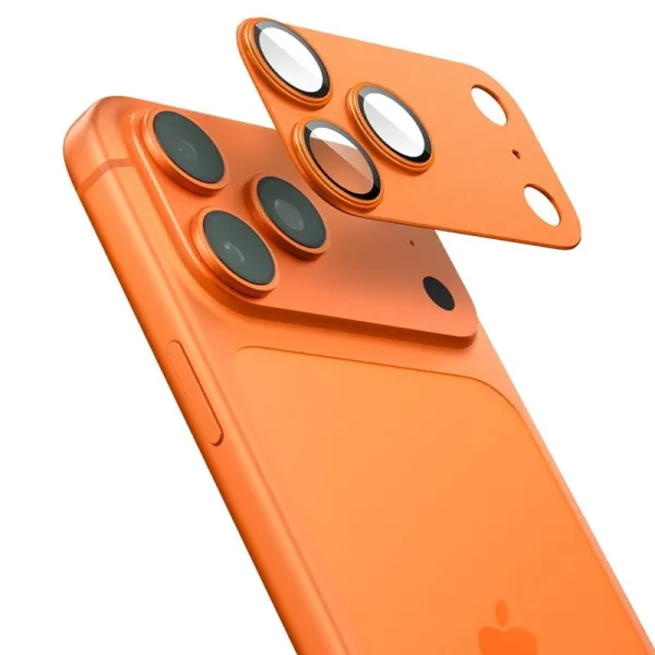 Spigen Optik Pro XL Glas.TR EZ Fit - iPhone 17 Pro Max Lens Protective Glass (Orange)