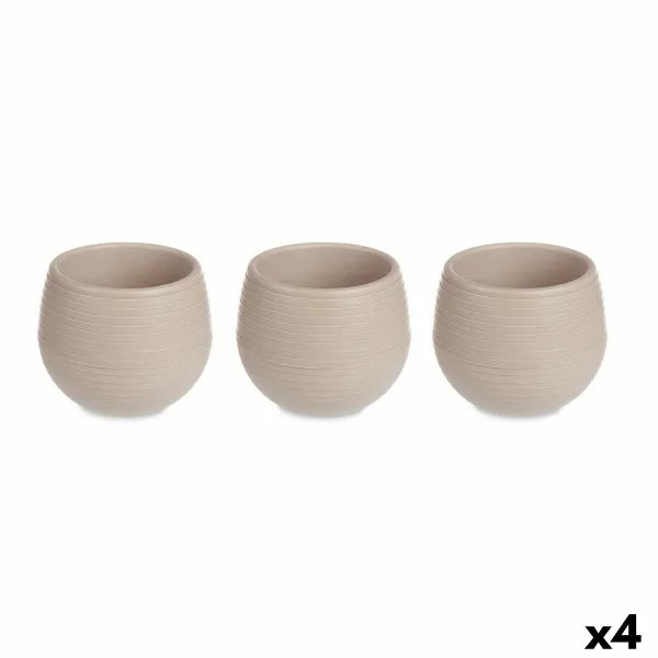 Puodų rinkinys Ibergarden Rusva Plastmasinis 16,5 x 16,5 x 14,5 cm 51,5 x 14,5 x 16,5 cm (4 vnt.)