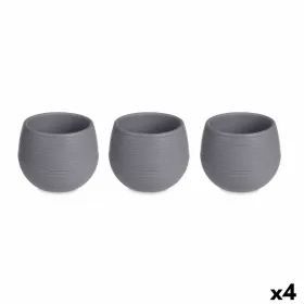 Puodų rinkinys Ibergarden Antracito Plastmasinis 16,5 x 16,5 x 14,5 cm 51,5 x 14,5 x 16,5 cm (4 vnt.)