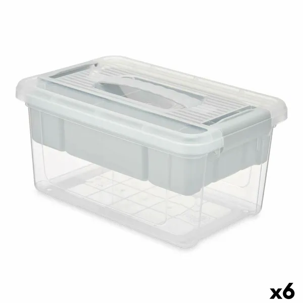 Универсальная коробка Kipit Серый Прозрачный Пластик 5 L (6 штук)